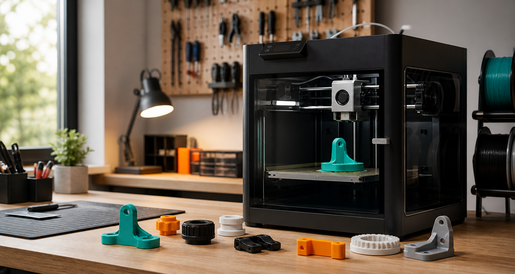 Bambu Lab P1S 3D printer in een werkruimte